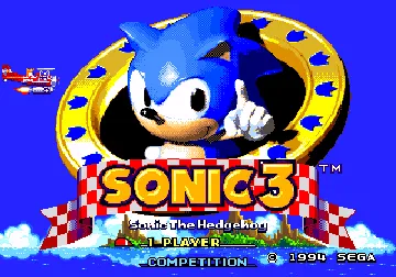 Sonic The Hedgehog 3 (Europe) screen shot title